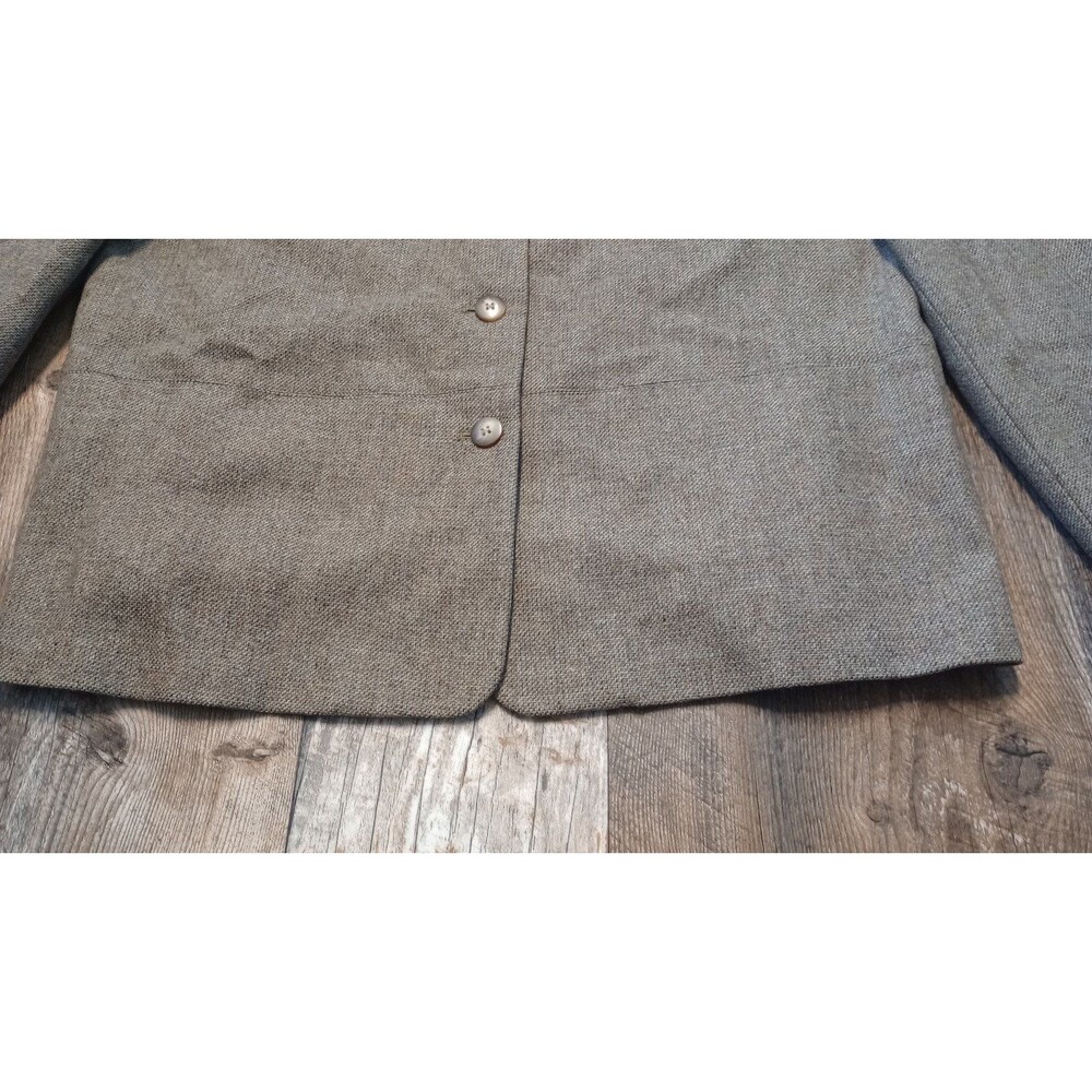 Women's Rafael Khaki Tan Wool Blend Blazer Jacket, Size 14 - Picture 4 of 11